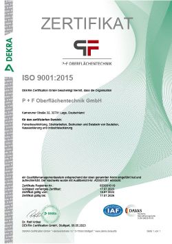Dekra Zertifikat ISO